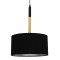  BRONX 01517 Μοντέρνο Κρεμαστό Φωτιστικό Οροφής Μονόφωτο Μεταλλικό με Μαύρο Καπέλο Φ35 x Y50cm