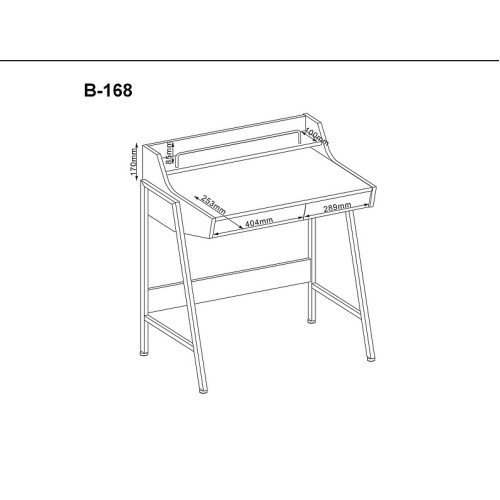 ΓΡΑΦΕΙΟ B-168 OAK / C.BROWN DIOMMI B168BRD ΓΡΑΦΕΙΟ B-168 OAK / C.BROWN DIOMMI B168BRD