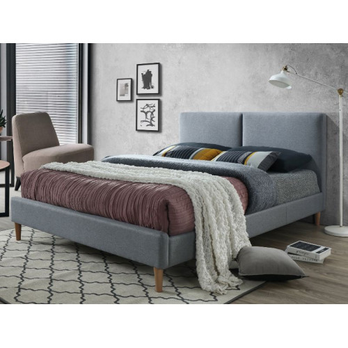Κρεβάτι ACOMA διπλό με ύφασμα σε χρώμα γκρί 160x200εκ.DIOMMI ACOMA160SZD