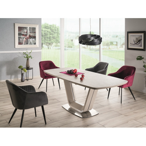 Τραπεζαρία κεραμική επεκτεινόμενη ARMANI 160/220x90x76 DIOMMI ARMANISZ160 80-067