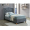 Επενδυμένο κρεβάτι Aspen 90x200 με Βελούδο σε χρώμα Γκρι DIOMMI ASPENV90SZD