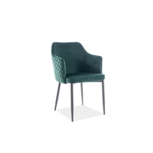 Επενδυμένη καρέκλα Astor 55x46x83 μεταλλική βάση μαύρος/πράσινο βελούδο bluvel 78 DIOMMI ASTORVCZ