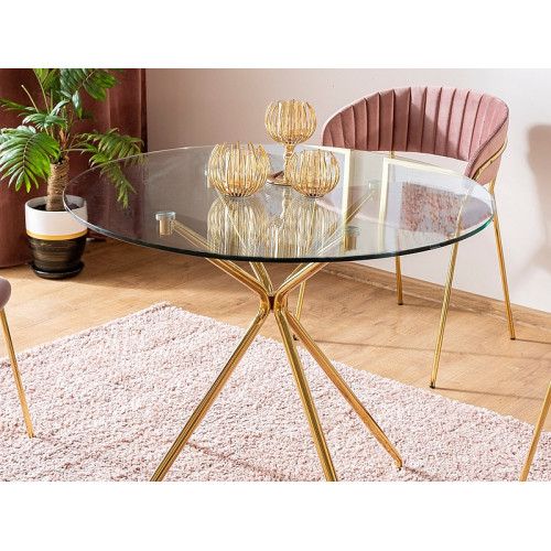 ΤΡΑΠΕΖΙ ΜΕΤΑΦΟΡΙΚΗ AZALIA / ΧΡΥΣΟ ΠΛΑΙΣΙΟ FI 80 DIOMMI AZALIATZLFI80