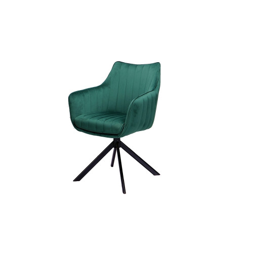 Επενδυμένη καρέκλα Azalia 61x44x86 μαύρη μεταλλική βάση/πράσινο βελούδο bluvel 78 DIOMMI AZALIAVCZ
