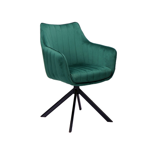 Επενδυμένη καρέκλα Azalia 61x44x86 μαύρη μεταλλική βάση/πράσινο βελούδο bluvel 78 DIOMMI AZALIAVCZ