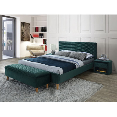 Επενδυμένο κρεβάτι Azurro 180x200 με Βελούδο σε χρώμα Πράσινο DIOMMI AZURROV180ZD
