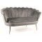 SOFA CAMELLIA 2 VELVET SZARY BLUVEL 14/ZŁOTY