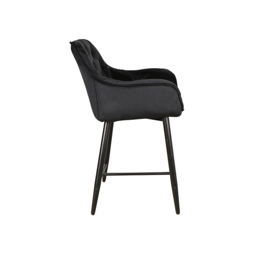 Επενδυμένο σκαμπό μπαρ Cherry H2 56x42x86 μαύρη μεταλλική βάση/μαύρο βελούδοbluvel 19 DIOMMI CHERRYH2CC