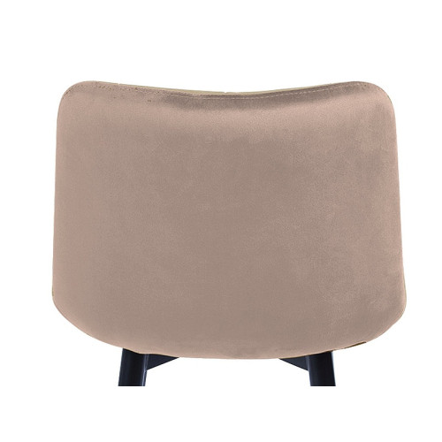 Καρέκλα μπαρ ύφασμιμι Chic H2 45x37x92 μαύρο/μπεζ βελούδο DIOMMI CHICH2VCBE