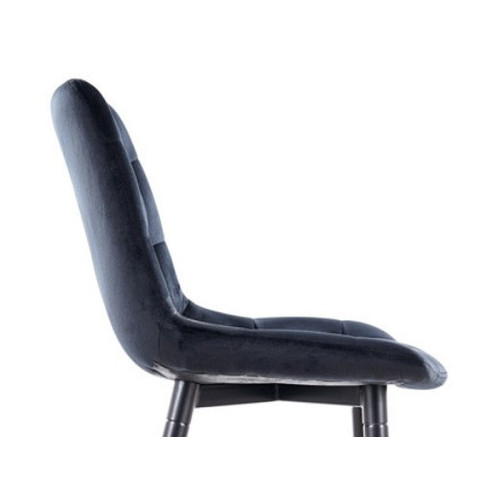 Καρέκλα μπαρ ύφασμιμι Chic H2 45x37x92 μαύρο/μαύρο βελούδο DIOMMI CHICH2VCC