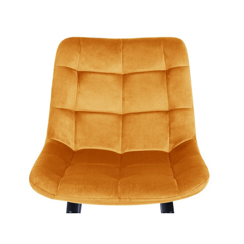 Επενδυμένη καρέκλα ύφασμιμι Chic H2 45x37x92 μαύρο/βελούδινο curry DIOMMI CHICH2VCCU