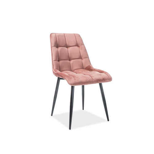 Επενδυμένη καρέκλα ύφασμιμι Chic 50x43x88 μαύρο/ροζ βελούδο DIOMMI CHICVCRA52