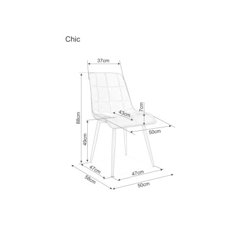 CHIC VELVET CHAIR GOLDEN FRAME/NAVY BLUVEL 86 DIOMMI CHICVZLGR