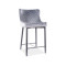 Επενδυμένο σκαμπό μπαρ Colin B H2 48x42x88 μεταλλική μαύρη βάση/γκρι βελούδινο bluvel 14 DIOMMI COLINBH2VCSZ