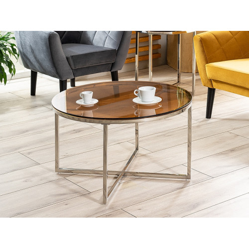 ΚΡΥΣΤΑΛΛΟ ΕΝΑ ΤΡΑΠΕΖΙ ΚΑΙ ΚΑΠΝΙΣΤΟ Κεχριμπάρι / ΑΣΗΜΙ FI 80 DIOMMI CRYSTALACTS