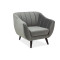 FOTEL ELITE 1 VELVET C.BEŻ BLUVEL 40 / WENGE