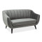 SOFA ELITE 3 VELVET SZARY BLUVEL 14 / WENGE