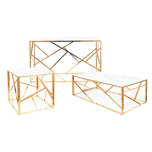 ESCADA B II ΠΑΓΚΟΣ ΛΕΥΚΟ ΜΑΡΜΑΡΟ ΕΦΕ / ΧΡΥΣΟ 55Χ55 DIOMMI ESCADABMAZL