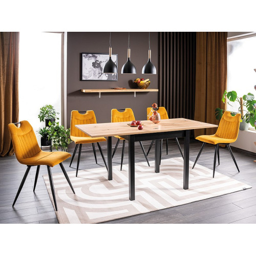 FLIP TABLE ARTISAN OAK / BLACK 80 (160) X80 DIOMMI FLIPDAC80