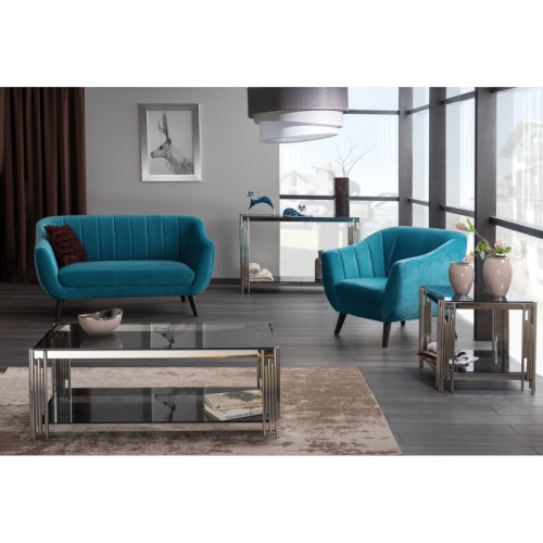 ΚΟΝΣΟΛΑ FOSSIL C SMOKE GLASS / ΑΣΗΜΙ 120X40 DIOMMI FOSSILCSC