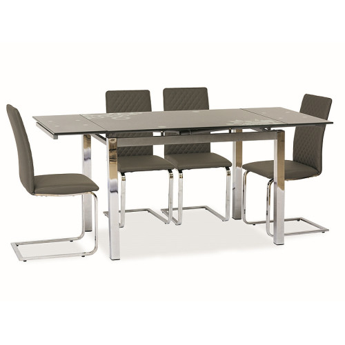 ΤΡΑΠΕΖΙ GD017 ΓΚΡΙ / ΧΡΩΜΙΟ 110 (170) x74 DIOMMI GD017S