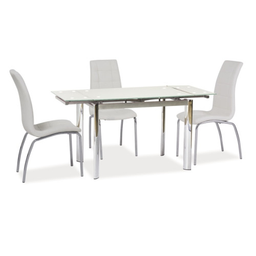 TABLE GD019 WHITE/CHROME 100(150)x70 DIOMMI GD019BX