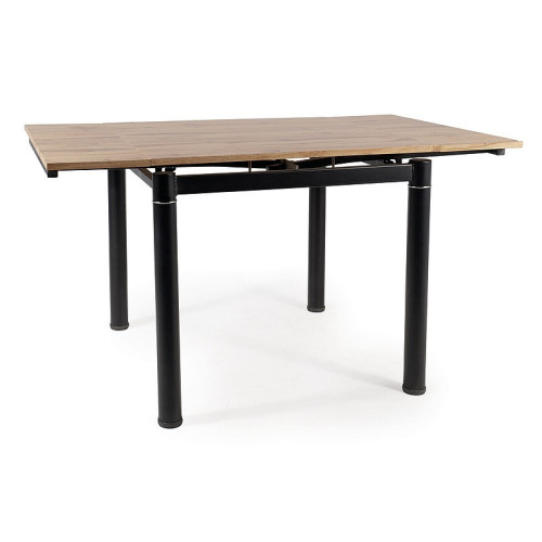 STÓŁ GD082 DĄB ARTISAN/CZARNY MAT 80(131)x80