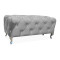 PUF / ΠΑΓΚΟΣ HESTIA VELVET GREY BLUVEL 14 / SILVER DIOMMI HESTIAV14S