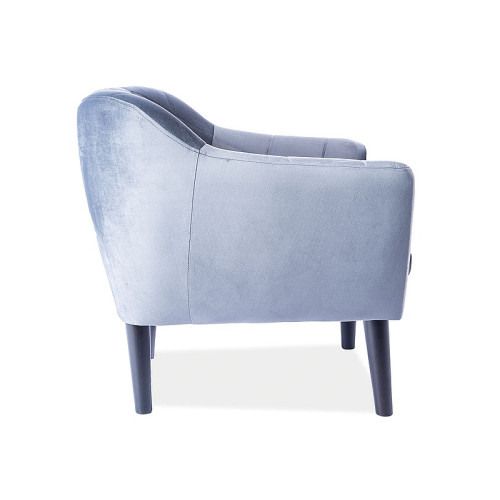 Πολυθρόνα Karo 1 Βελούδινη σε Γκρι Χρώμα 75х78х76  DIOMMI KARO1V14W