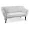 SOFA  KARO 2 VELVET J. SZARY BLUVEL 03 / WENGE
