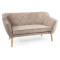 SOFA  KARO 2 VELVET CIEMNY BEŻ BLUVEL 40 / BUK