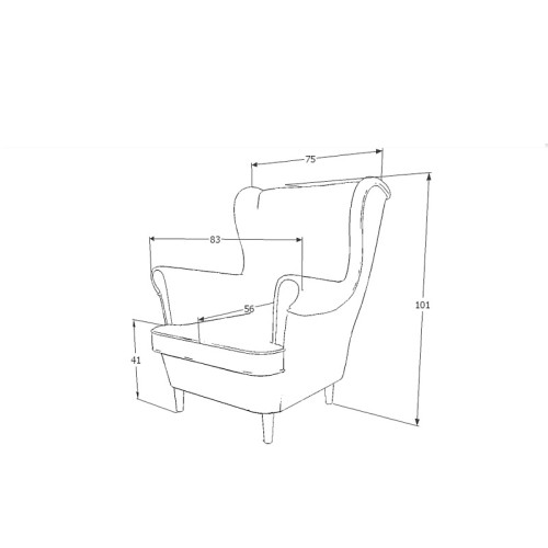 Πολυθρόνα Lady Βελούδινη σε Πράσινο 56х75х101 DIOMMI LADYV78