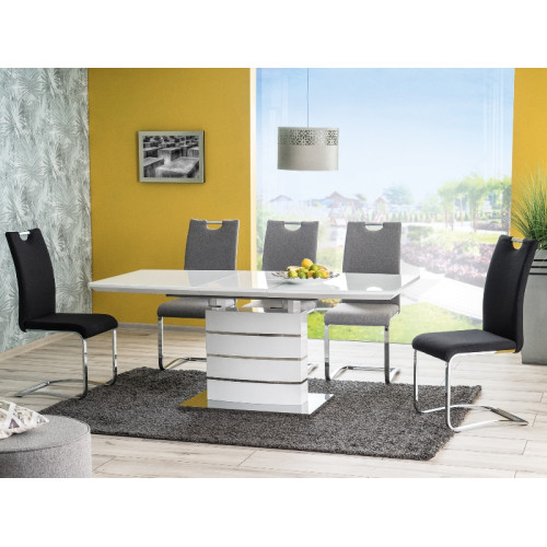 LEONARDO TABLE WHITE VARNISH / ΛΕΥΚΟ ΒΕΡΝΙΚΙ 140 (180) X80 DIOMMI LEONARDOBB140