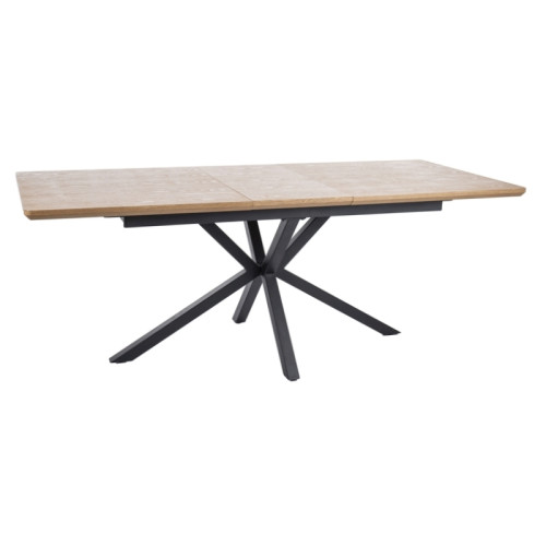 STÓŁ LOGAN DĄB/CZARNY MAT 160(200)X90