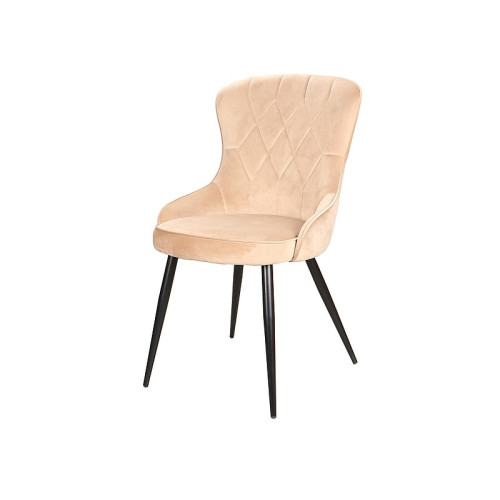 CHAIR LOTUS VELVET BLACK FRAME / BEIGE BLUVEL 28 DIOMMI LOTUSVCBE