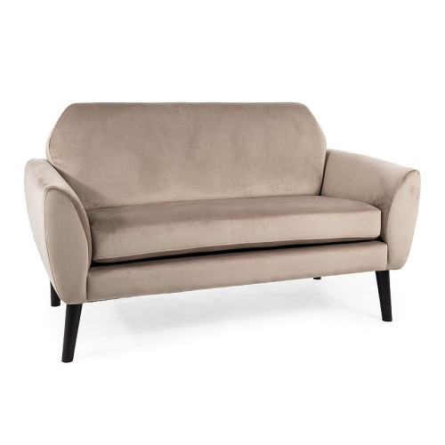 SOFA MENA VELVET C. BEŻ BLUVEL 40 / WENGE