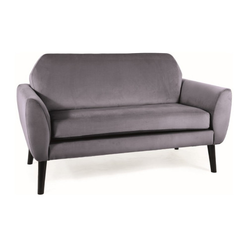 SOFA MENA VELVET SZARY BLUVEL 14 / WENGE