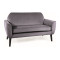 SOFA MENA VELVET SZARY BLUVEL 14 / WENGE