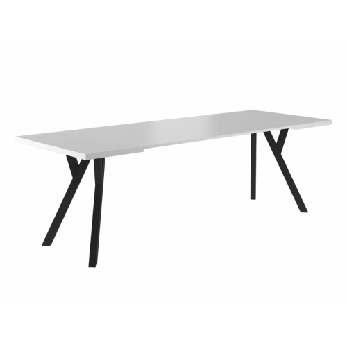 MERLIN TABLE WHITE MAT / BLACK 90(240)X90 DIOMMI MERLINBMC90