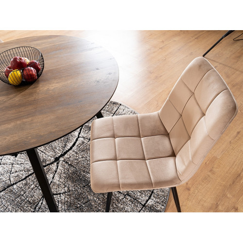 Επενδυμένη καρέκλα ύφασμια MIla 45x41x86 μαύρο/μπεζ βελούδο DIOMMI MILAVCBE