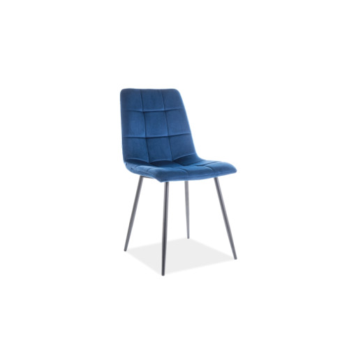 Επενδυμένη καρέκλα ύφασμια MIla 45x41x86 μαύρο/σκούρο μπλε βελούδο DIOMMI MILAVCGR