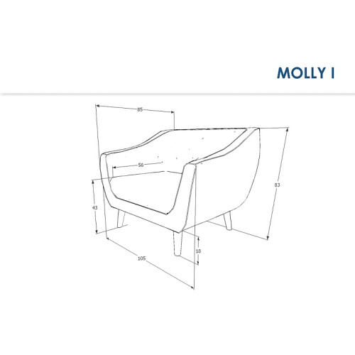 MOLLY 1 ΒΕΛΟΥΔΗ ΠΟΛΥΘΡΟΝΑ ΓΚΡΙ ΜΠΛΟΥΒΕΛ 14 / WENGE (T) DIOMMI MOLLY1V14SZ
