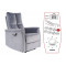 NEPTUNE VELVET GRAY BLUVEL 14 FOLDING ARMCHAIR DIOMMI NEPTUNVSZ