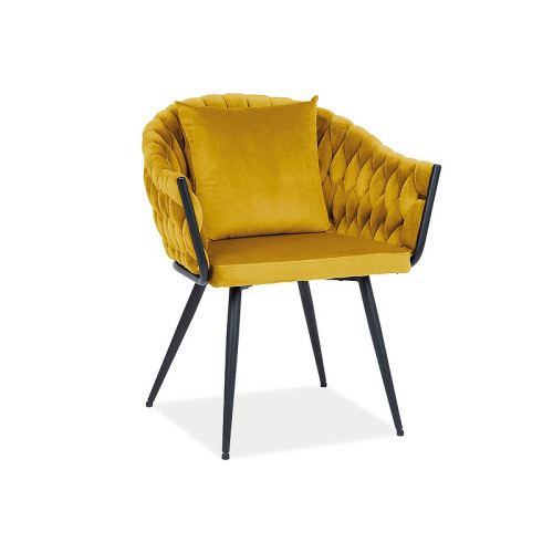 NUVO VELVET CHAIR ΜΑΥΡΟ ΠΛΑΙΣΙΟ / CURRY BLUVEL 68 DIOMMI NUVOVCCU