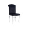 CHAIR PRINCE VELVET CHROME / BLACK DIOMMI PRINCEVCHC