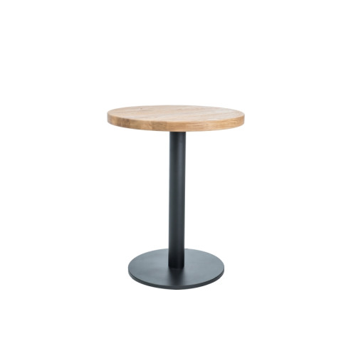 Τραπέζι μπάρα στρογγυλό ξύλινο Puro II Φ60x76 μαύρο/φυσική δρυς DIOMMI PURO2LAMFI60