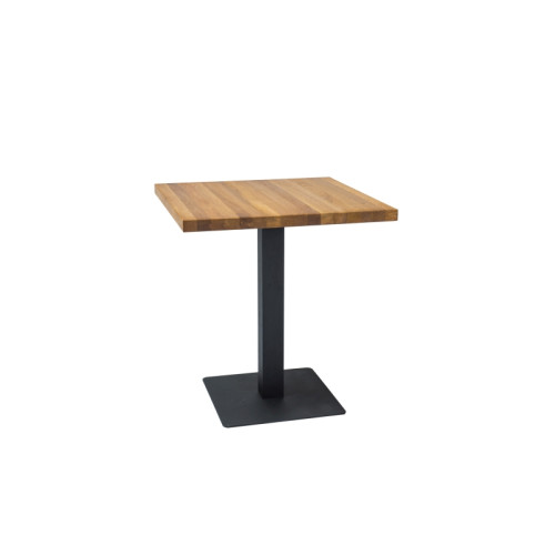  Τραπέζι μπαρ καπλαμάς/μεταλικα Puro 60x60x76 μαύρος/δρυς DIOMMI PURODC60