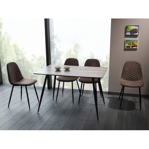 ΤΡΑΠΕΖΙ REMUS ΚΑΡΥΔΙΑ / ΜΑΥΡΟ ΠΛΑΙΣΙΟ 120X80 DIOMMI REMUSO120X80