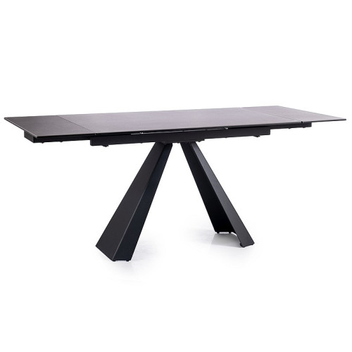 SALVADORE CERAMIC II ΤΡΑΠΕΖΙ ΓΚΡΙ / ΜΑΥΡΟ ΜΑΤ 120 (180) X80 DIOMMI SALVADORECII120