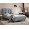 Επενδυμένο κρεβάτι υφασμάτινο χρώματος γκρι TIFFANY 90x200 DIOMMI 80-1946